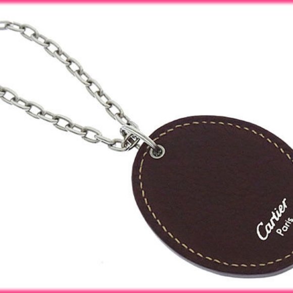 Authentic Cartier key ring Key holder Red Silver Woman - Picture 3 of 5